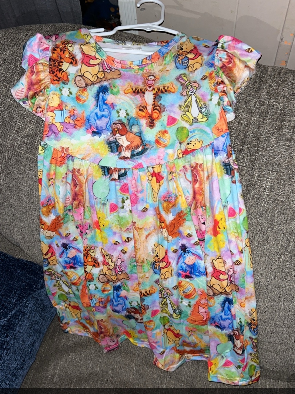 Colorful Winnie the Pooh Bamboo Twirl Dress